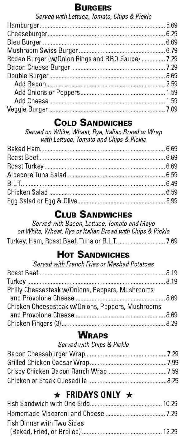 Page 5 of menu, Auburn Diner Auburn, NY