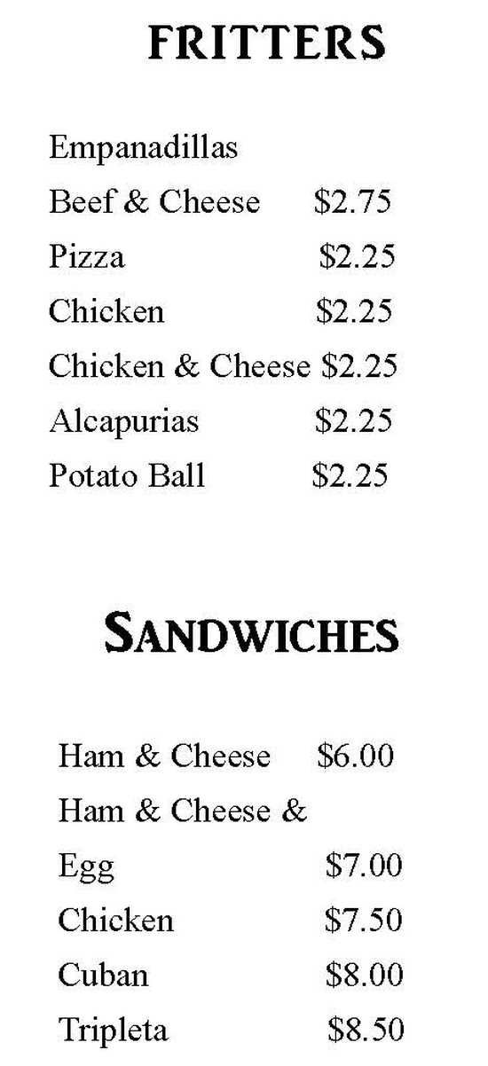 Page 2 of menu, Don Juan Cafe Restaurant in Auburn, NY