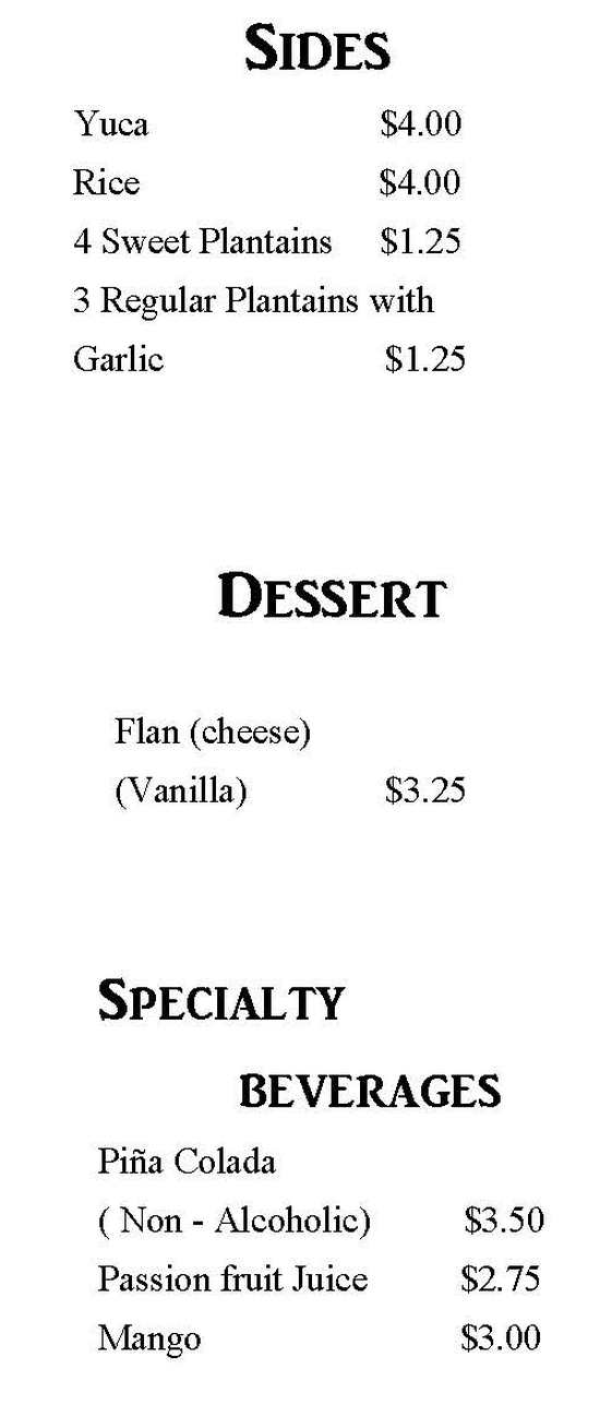 Page 3 of menu, Don Juan Cafe Restaurant in Auburn, NY