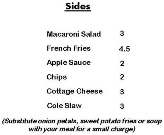 Page 6 of menu, JB's Wall Street Grill Auburn, NY